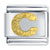 Gold Tone Textured Letter C Italian Charm