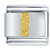 Gold Plated Textured Letter I Laser Italian Charm