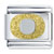 Gold Plated Textured Letter O Laser Italian Charm