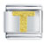 Gold Plated Textured Letter T Laser Italian Charm