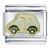Gold Plated White Car Italian Charm