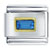 Rectangular September Sapphire Color Birthstone Italian Charm