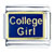 Gold Plated College Girl Italian Charm