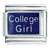 Silver Tone College Girl Italian Charm