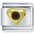 Gold Plated January Garnet Color Birthstone Heart Italian Charm