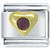 Gold Plated February Amethyst Color Birthstone Heart Italian Charm