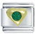 Gold Plated May Emerald Color Birthstone Heart Italian Charm