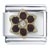 Gold Plated January Garnet Color Birthstone Flower Italian Charm