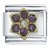 Gold Plated February Amethyst Color Birthstone Flower Italian Charm