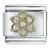 Gold Plated April Diamond Color Birthstone Flower Italian Charm