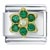 Gold Plated May Emerald Color Birthstone Flower Italian Charm
