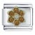 Gold Plated November Topaz Color Birthstone Flower Italian Charm