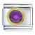 Round February Amethyst Color Birthstone Italian Charm