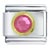 Round July Ruby Color Birthstone Italian Charm