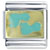 Aqua Blue Footprints Italian Charm