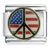 Usa Flag Peace Italian Charm