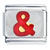 Red Ampersand And Symbol Italian Charm