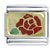 Gold Plated Rose Red Italian Charm