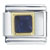 Square September Sapphire Color Birthstone Golden Italian Charm