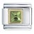 August Peridot Color Birthstone Square Italian Charm