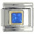 December Blue Zircon Color Birthstone Square Italian Charm