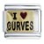 I Love Curves Gold Italian Charm