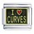 I Heart Curves Black Italian Charm