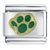 Paw Print Green Italian Charm