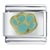 Paw Print Aqua Italian Charm