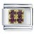 Gold Plated 4 Pcs February Amethyst Color Birthstone Studded Italian Charm