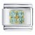 Gold Plated 4 Pcs March Aquamarine Color Birthstone Studded Italian Charm
