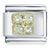Gold Plated 4 Pcs April Diamond Color Birthstone Studded Italian Charm