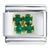 Gold Plated 4 Pcs May Emerald Color Birthstone Studded Italian Charm