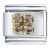 Gold Plated 4 Pcs June Pearl Color Birthstone Studded Italian Charm