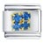 Gold Plated 4 Pcs December Blue Zircon Color Birthstone Studded Italian Charm