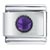 February Amethyst Color Round Birthstone Italian Charm