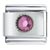July Ruby Color Round Birthstone Italian Charm