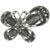 Vintage Asymetrical Butterfly With Acrylic Stone And Black Diamond Crystal Animal Brooches And Pins