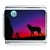 Wolf At Sundown Italian Charm