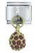 July Ruby Color Ball Italian Charm