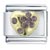 February Birthstone Golden Heart Italian Charm