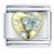 March Birthstone Golden Heart Italian Charm