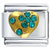 December Birthstone Golden Heart Italian Charm
