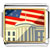 American Flag Whitehouse Photo Italian Charm