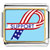 Support American Ribbon Photo Italian Charm