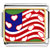 American Flag With Hearts Photo Italian Charm