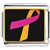 Orchid And Orange Ribbon Awareness Photo Italian Charm