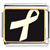 Pearl And White Ribbon Awareness Photo Italian Charm