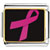 Hot Pink Ribbon Awareness Photo Italian Charm
