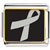 Gray Ribbon Awareness Photo Italian Charm
